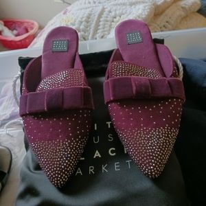 Beautiful Size 6 Velvet Sparkle Dressy Slip on